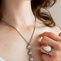 Size 6.5 | Teardrop Scolecite Ring