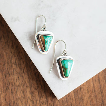Turquoise Triangle Earrings no.3