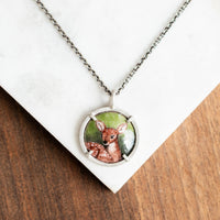 Fawn Enamel Necklace