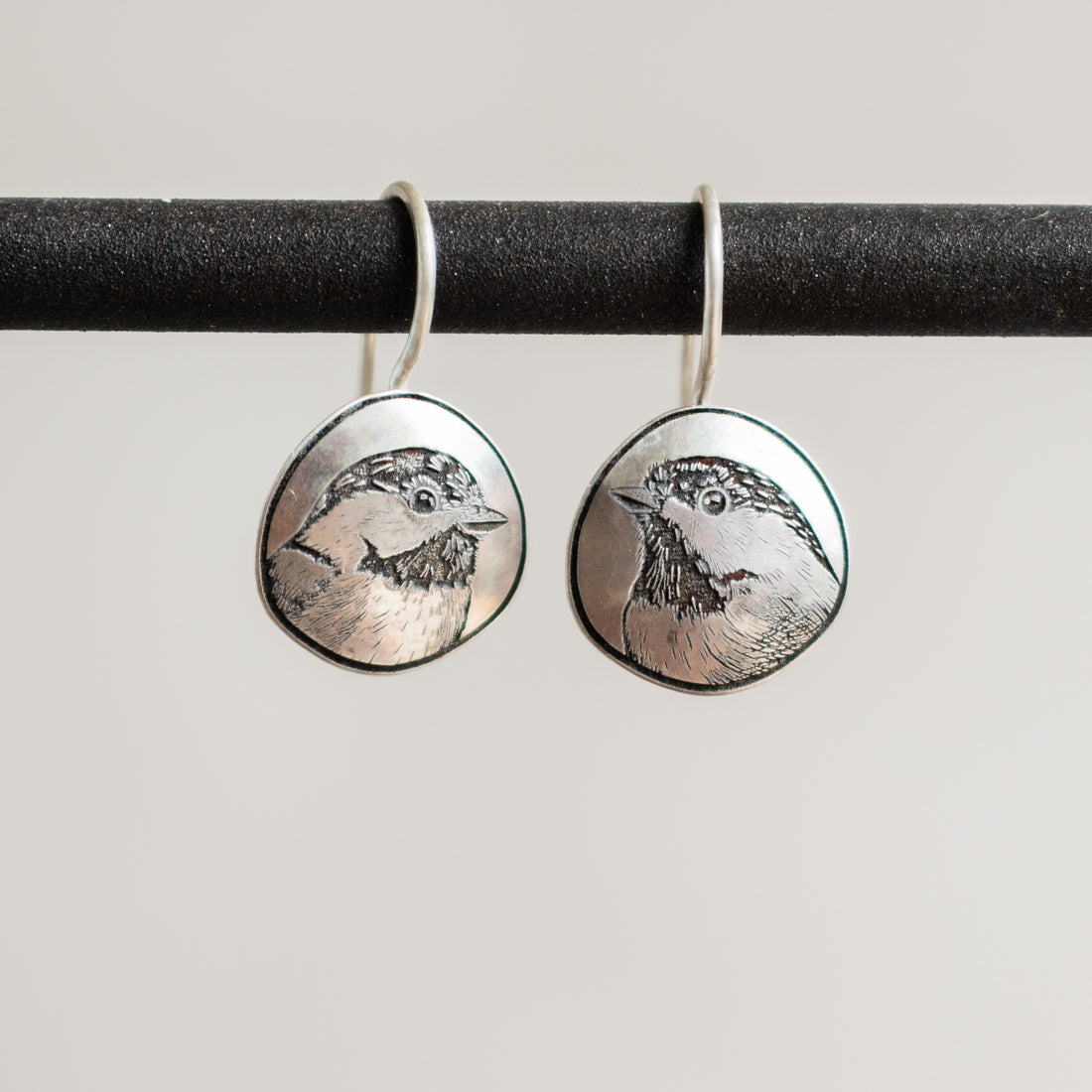 Chickadee Hook Earrings