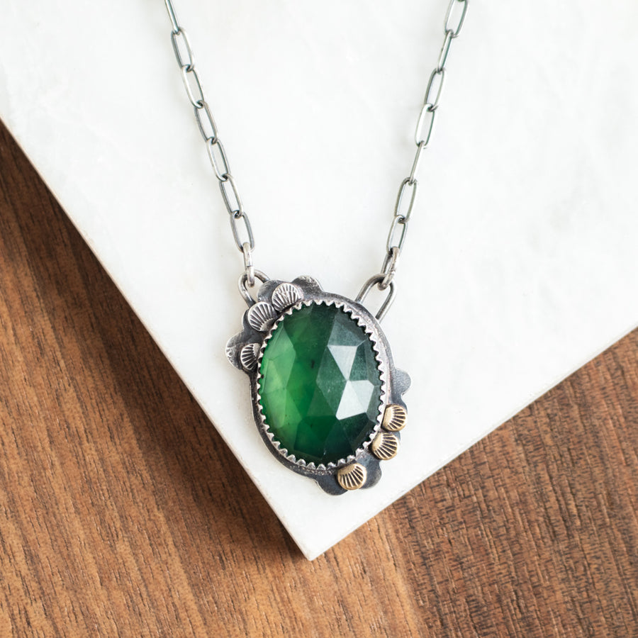 Serpentine Mixed Metal Lace Necklace