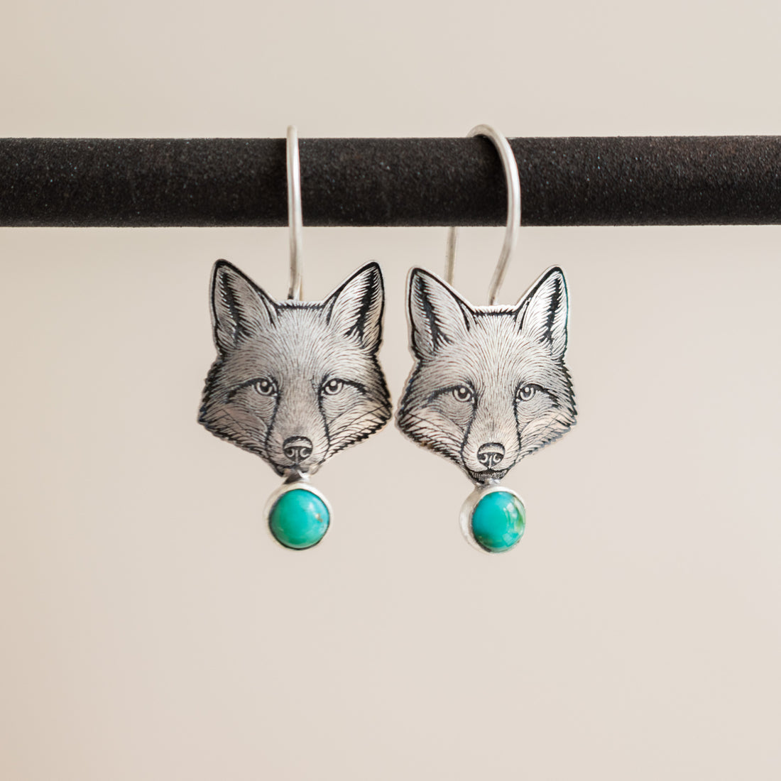 Fox Earrings Turquoise no.2