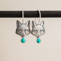 Fox Earrings Turquoise no.2