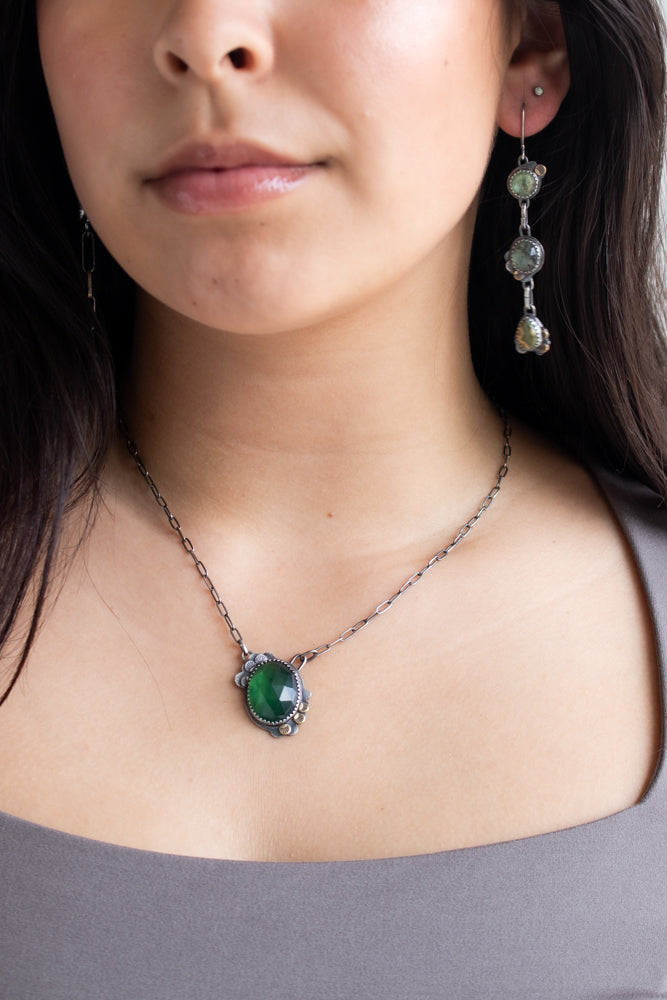 Serpentine Mixed Metal Lace Necklace