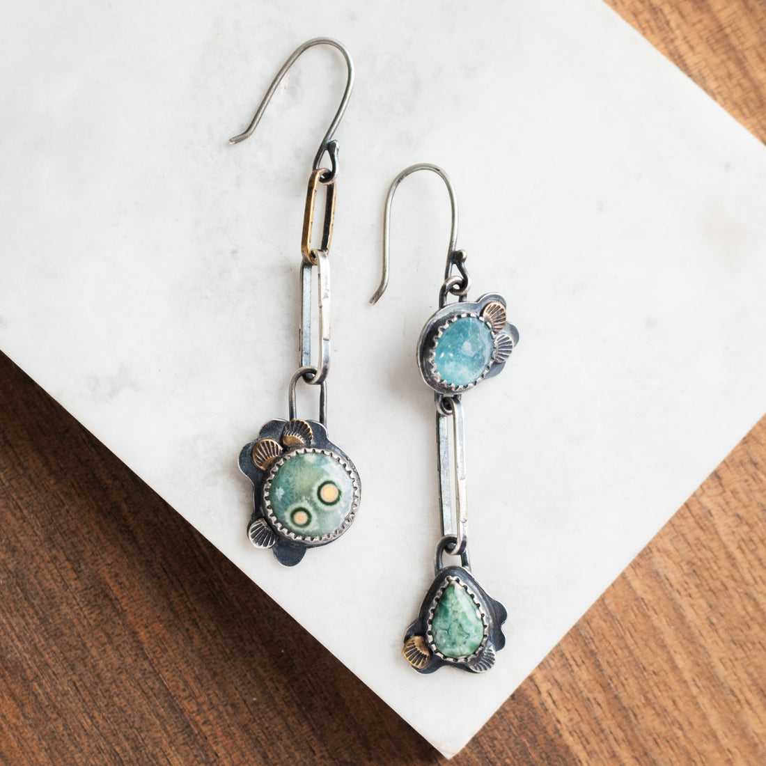 Blue Sky Asymmetrical Earrings