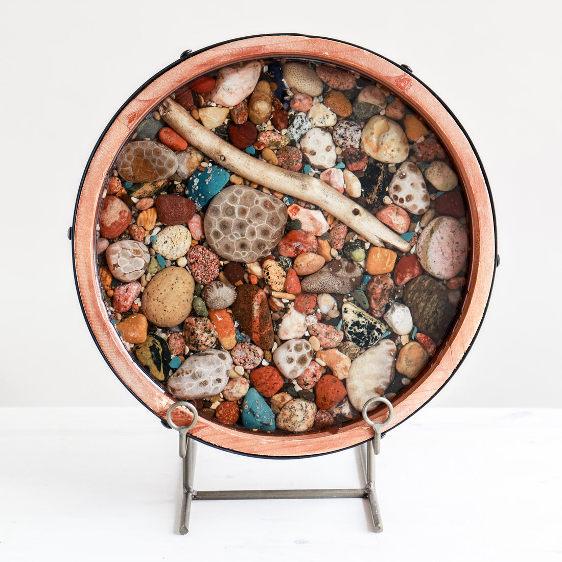 11" Lazy Susan | Michigan Stones in Resin