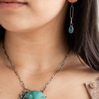 Kyanite Teardrop Dangle Earrings