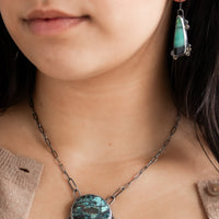 Opalized Wood Forest Earrings