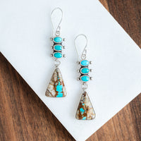 Royston Ribbon Turquoise Dangle Earrings