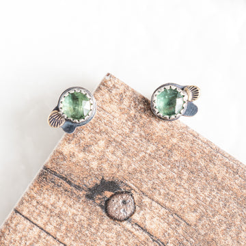 Green Kyanite Forest Floor Studs
