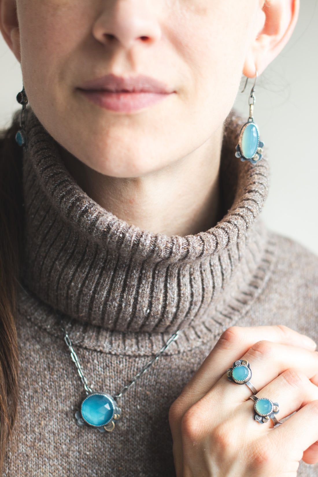 Multi-Stone Asymmetrical Earrings no.3