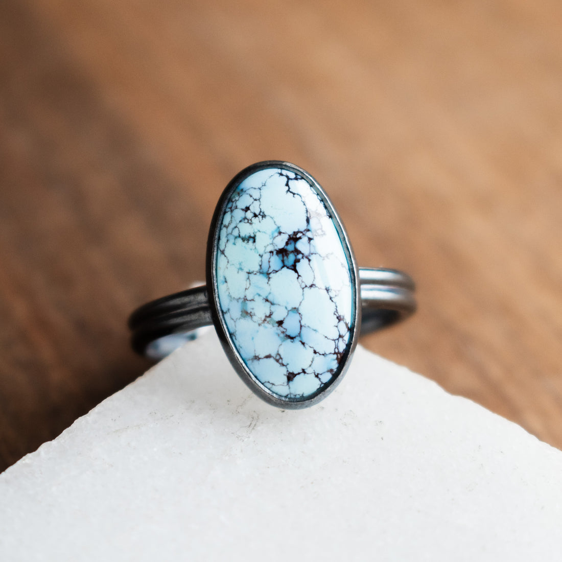 Size 8 | Golden Hills Turquoise Oval Ring no.1