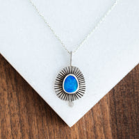 Round Boulder Opal Necklace
