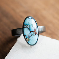 Size 7.5 | Golden Hills Turquoise Oval Ring no.2