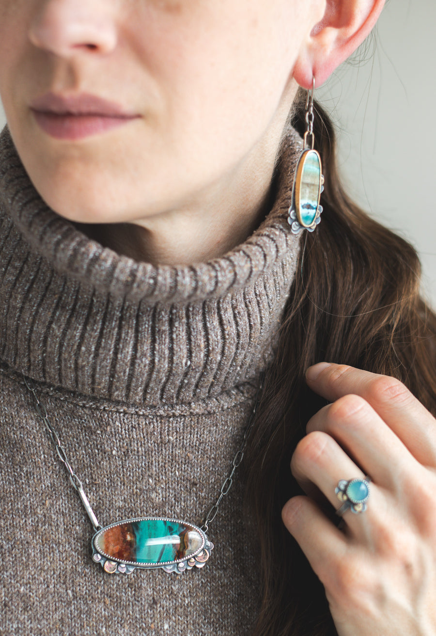 Opalized Wood Forest Floor Necklace
