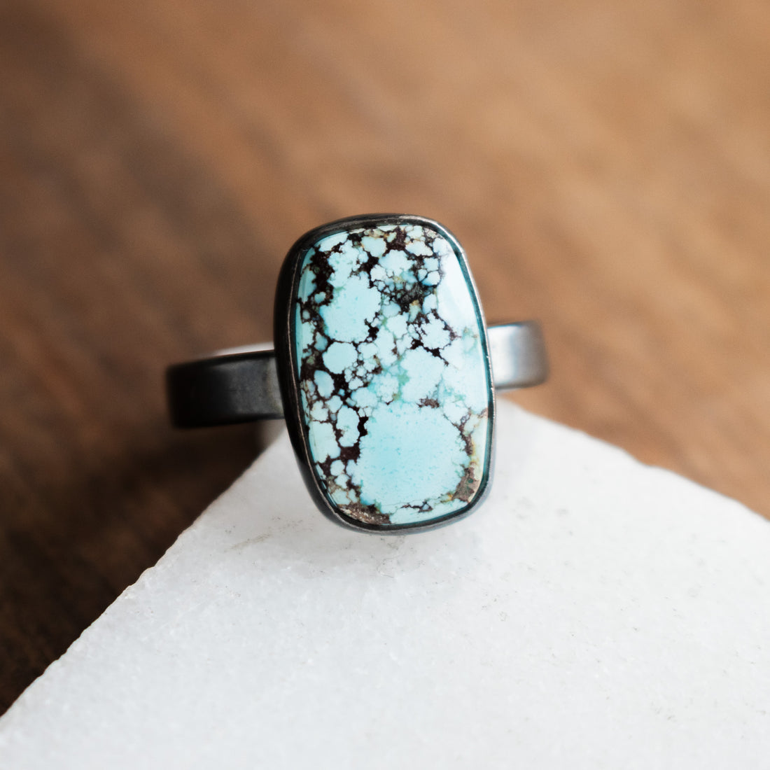 Size 8.5 | Golden Hills Turquoise Rectangle Ring