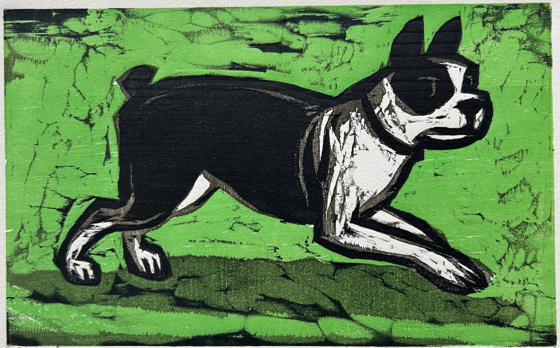 Running Boston #1 14x11 | Woodblock Print