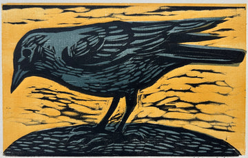 Blackbird #2 11x14 | Woodblock Print
