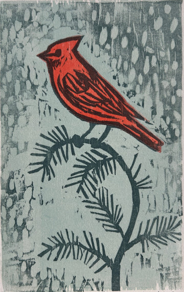 Winter Blue 11x14 | Woodblock Print