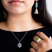 Royston Ribbon Turquoise Dangle Earrings
