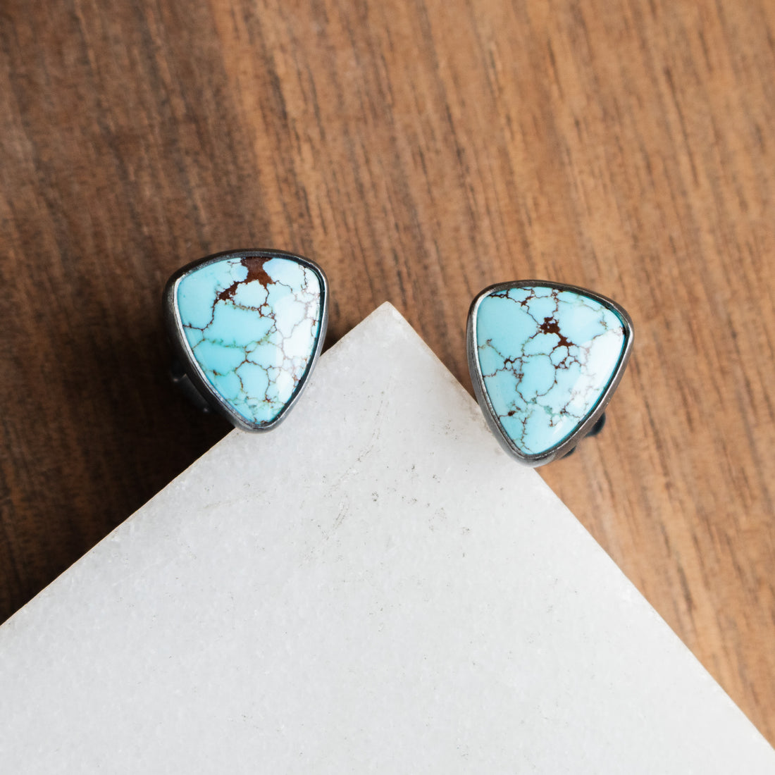 Golden Hills Triangle Stud Earrings
