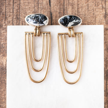 White Buffalo Turquoise Clea Earrings