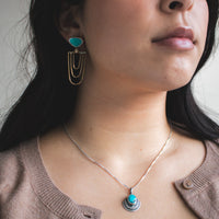 Cloud Mountain Turquoise Double Mesa Necklace