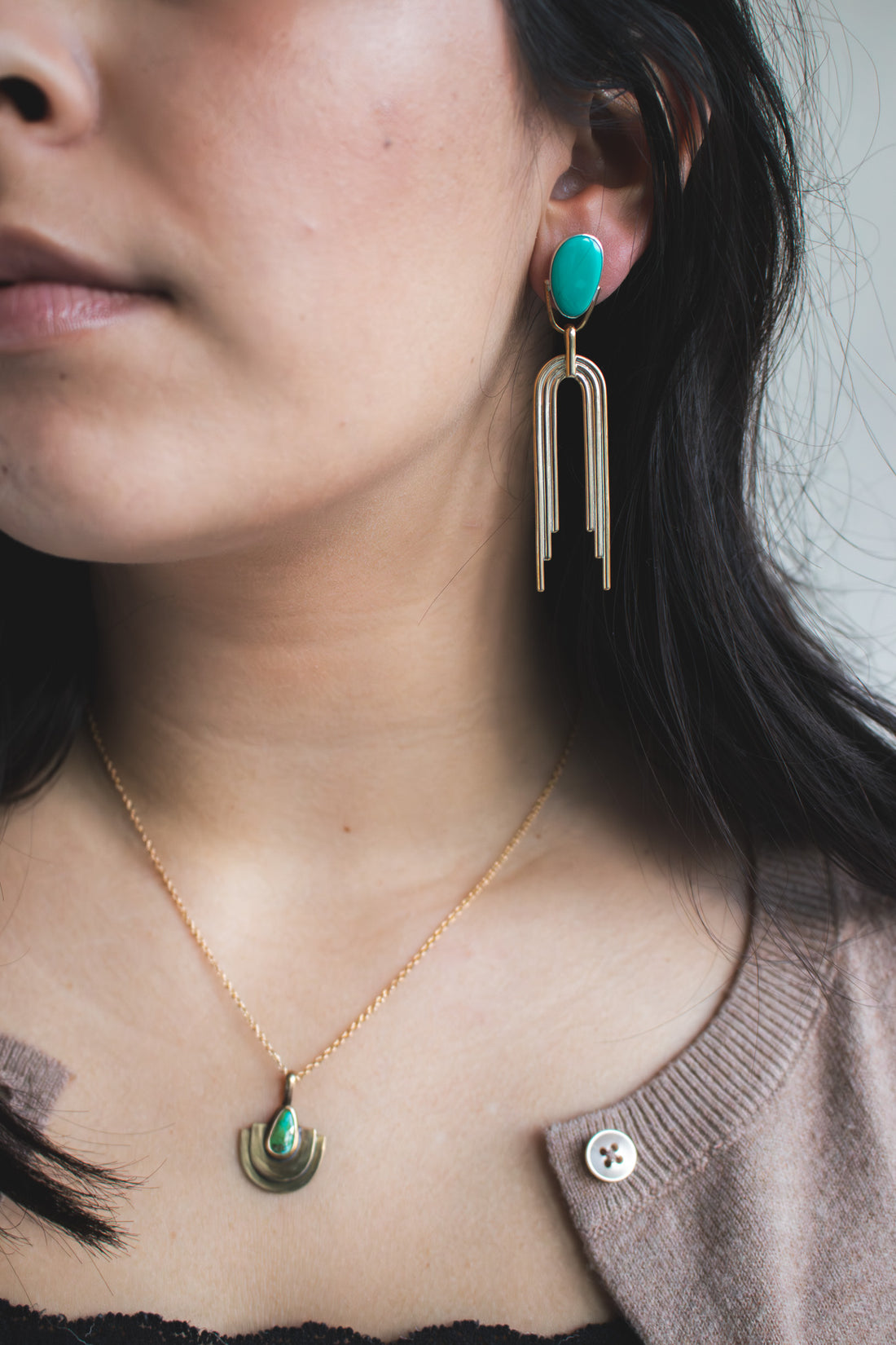 Sonoran Gold Turquoise Portal Earrings