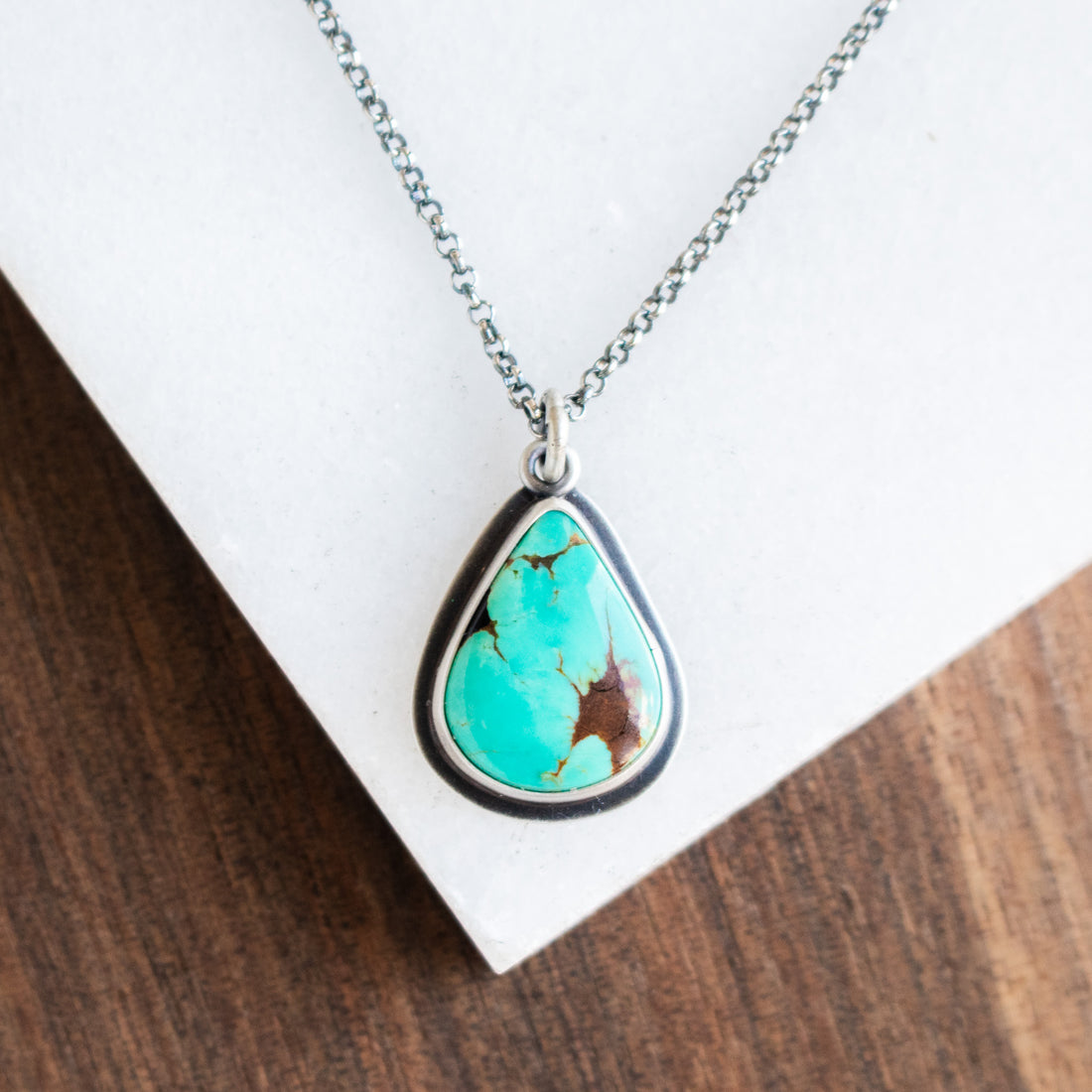 Royston Turquoise Teardrop Necklace 2