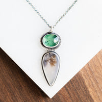 Green Kyanite Dendritic Agate Necklace