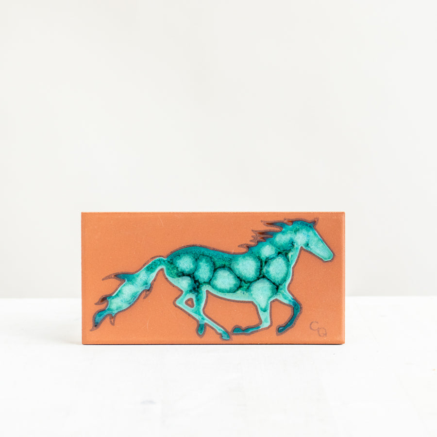 3x6 Watercolor Horse - Jade