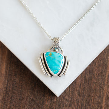 Fox Turquoise Art Deco Necklace