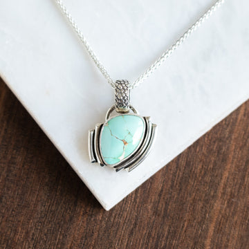 Blue Royston Turquoise Art Deco Necklace