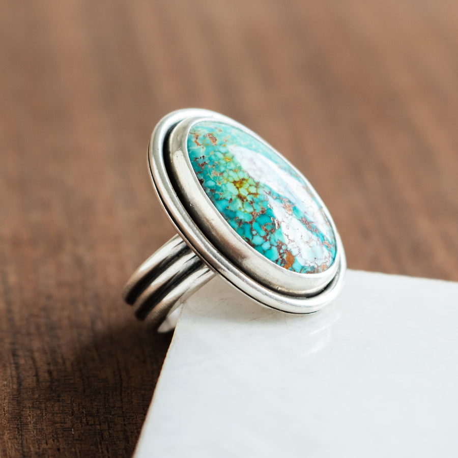 Size 8.5 | Blue Catalina Turquoise Shadowbox Ring