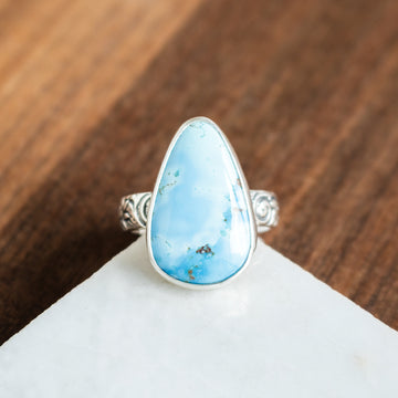 Size 8.75 | Golden Hills Turquoise Swirl Band Ring
