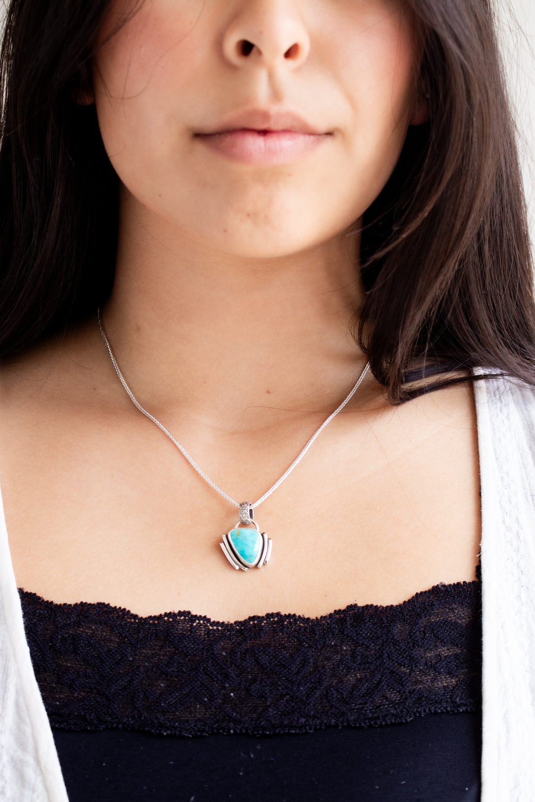 Fox Turquoise Art Deco Necklace