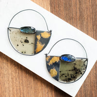 Labradorite Micapalooza Hoop Earrings