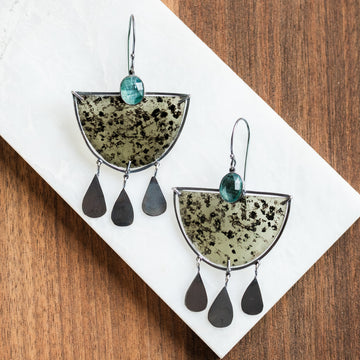 Mica & Kyanite Dangle Earrings