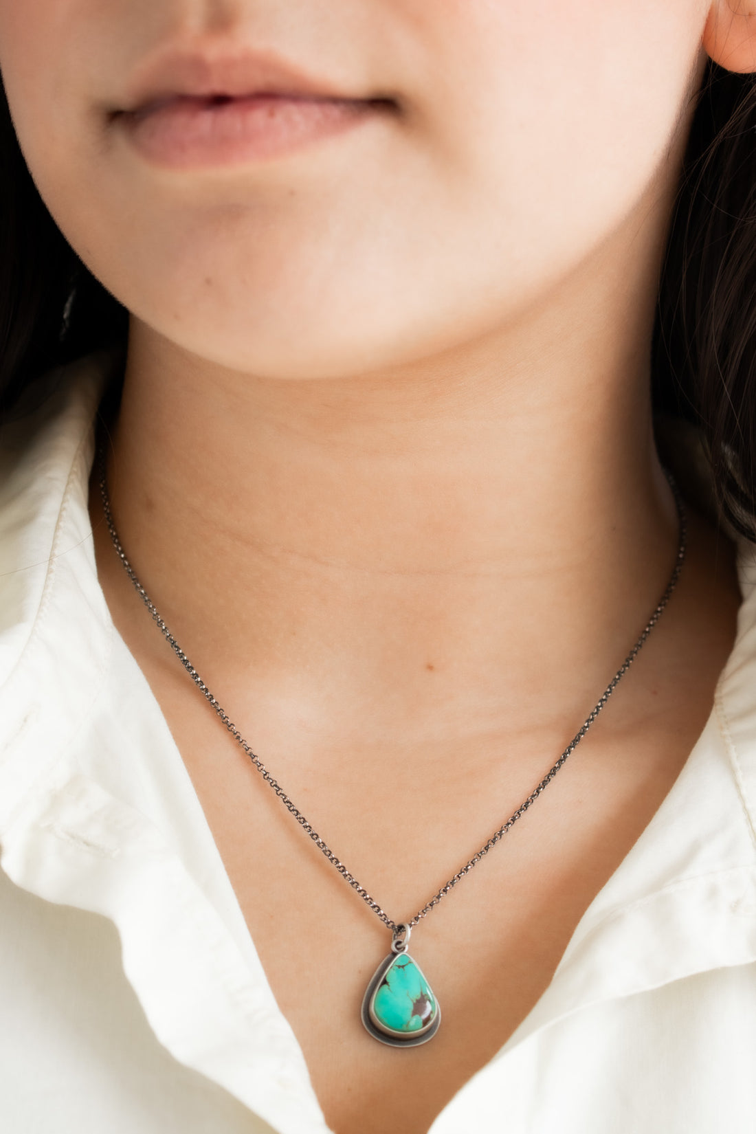 Royston Turquoise Teardrop Necklace 2