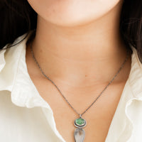 Green Kyanite Dendritic Agate Necklace