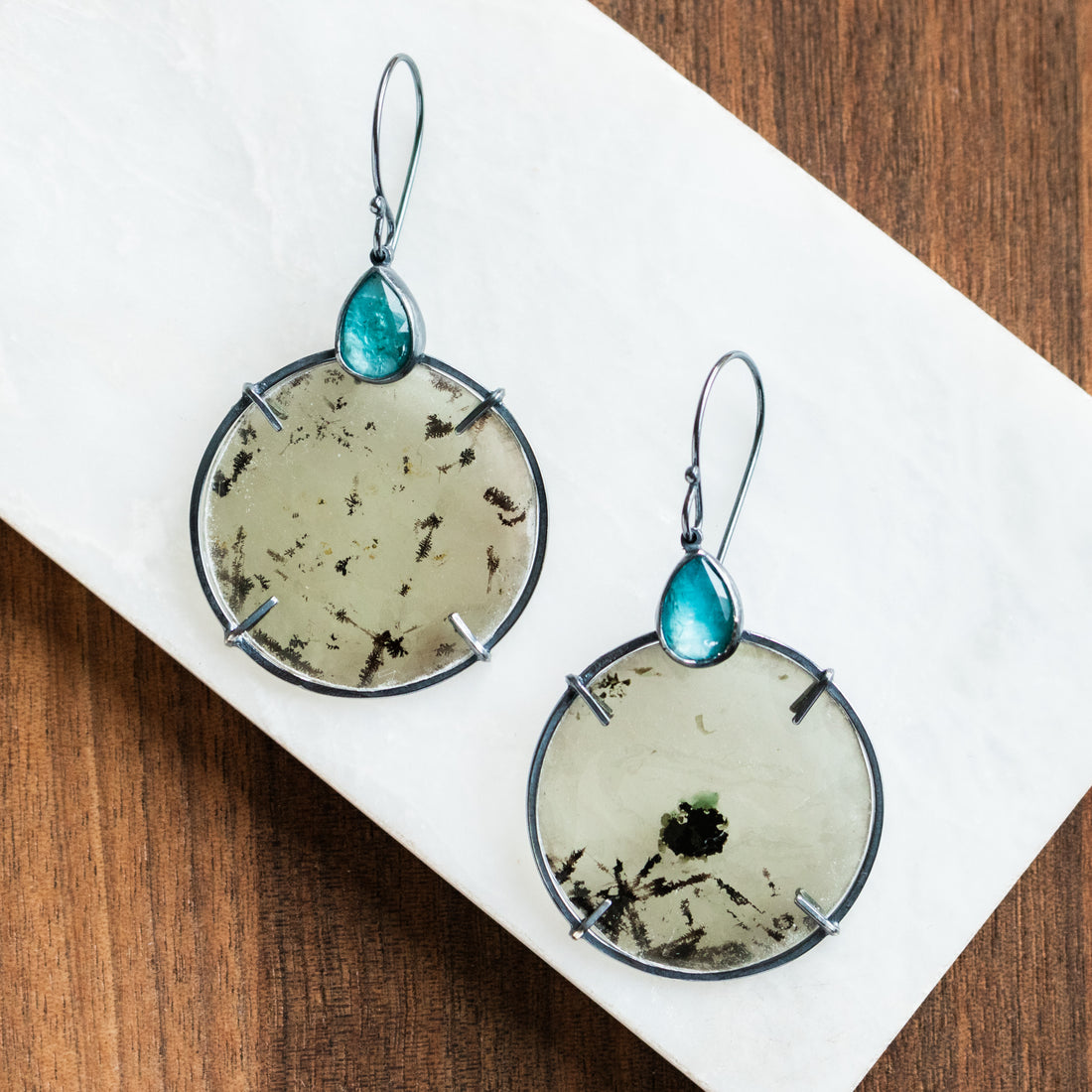 Kyanite Mica Round Earrings