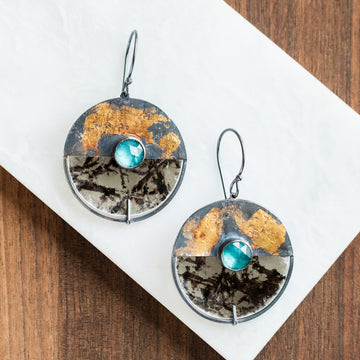 Keum Boo Mica & Kyanite Round Earrings