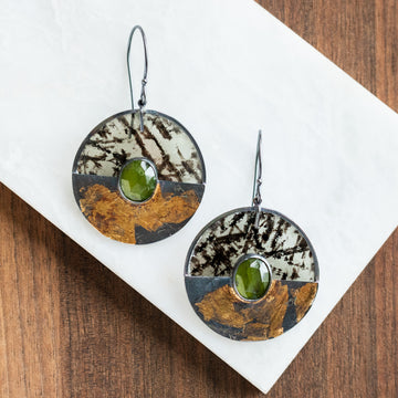 Keum Boo Mica & Vesuvianite Earrings