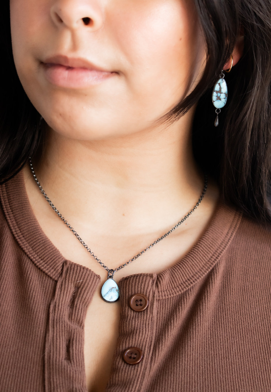Golden Hills w/ Silver Drop Earrings