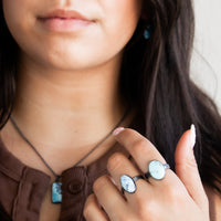 Size 8 | Golden Hills Turquoise Oval Ring no.1