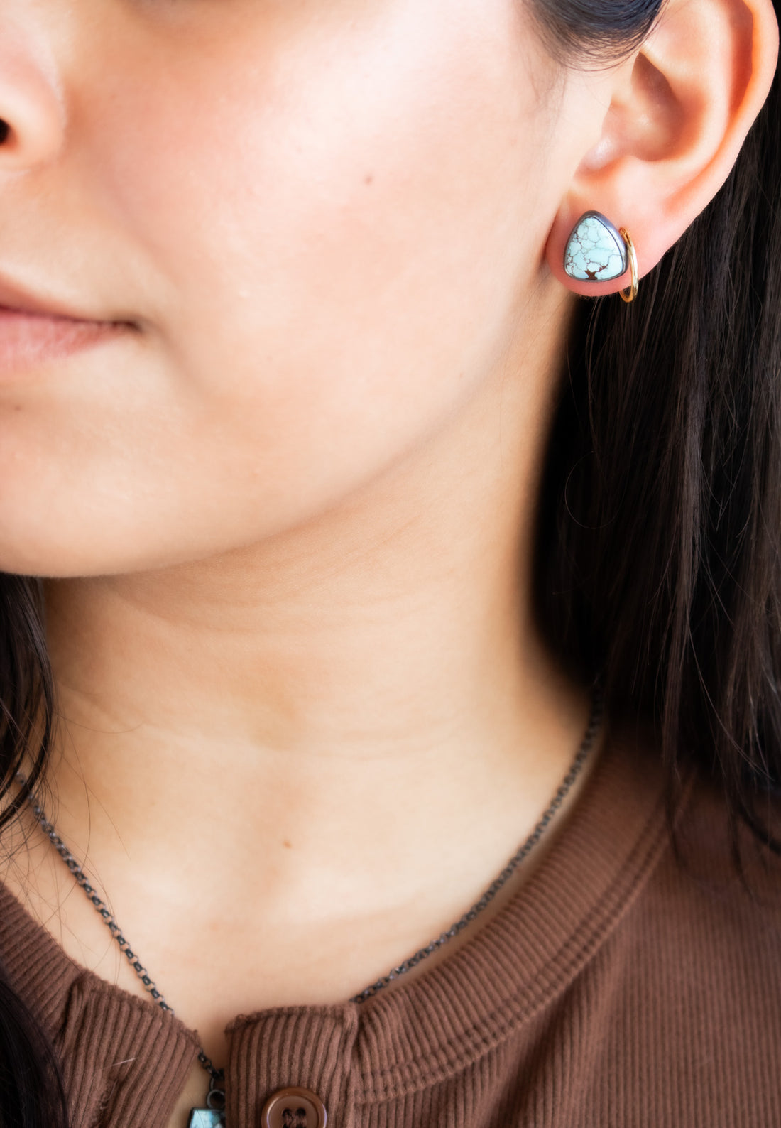 Golden Hills Triangle Stud Earrings