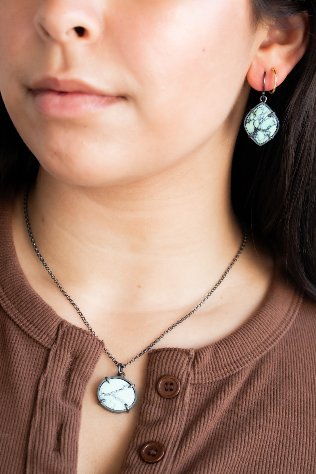 Persian Variscite Oval Necklace