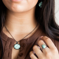 Size 7 | Amaroo Turquoise Copper & Silver Twig Ring