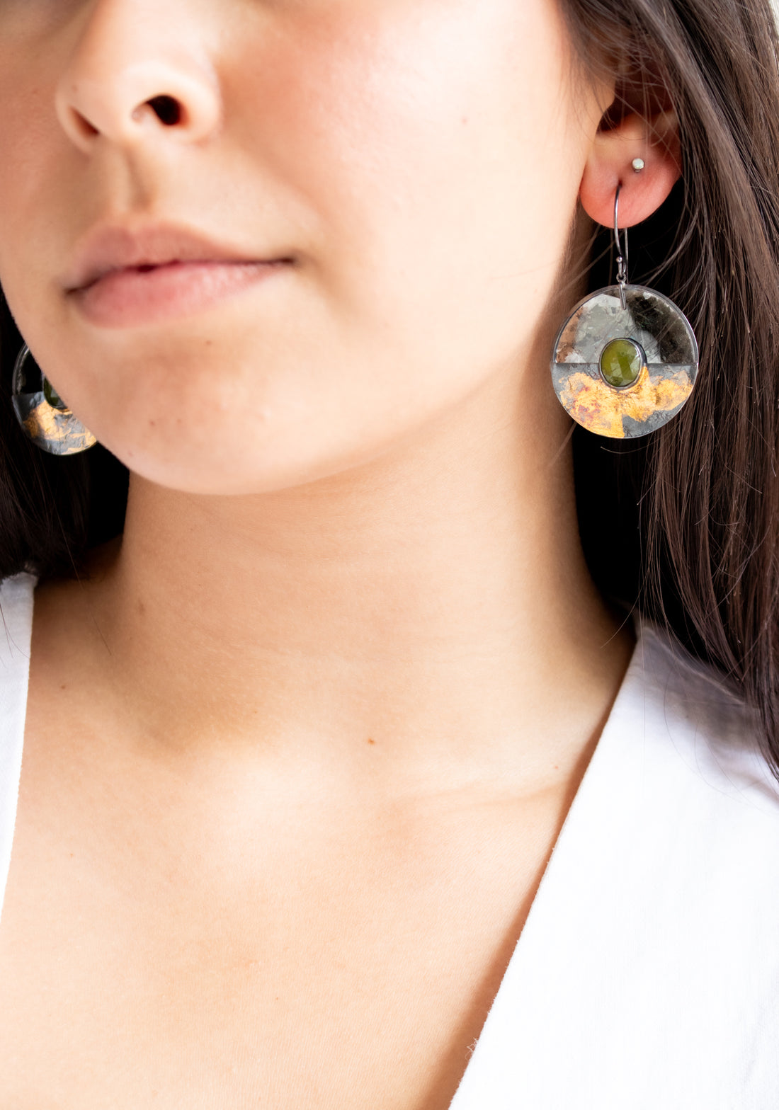 Keum Boo Mica & Vesuvianite Earrings