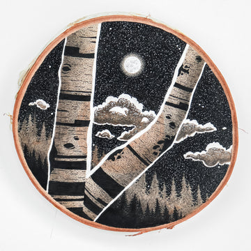 V-Shaped Birch | Drawing on Wood